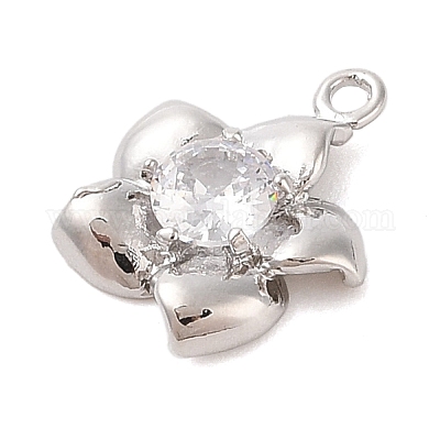 Подвески из прозрачного стекла с инкрустацией из латуни KK-S388-29P-1