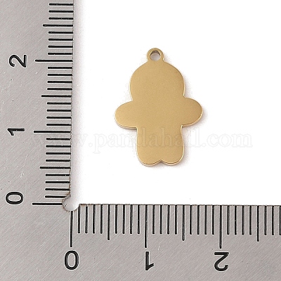 Рождественская тема ионное покрытие (IP) 304 эмалевые подвески из нержавеющей стали STAS-Z083-07G-01-1