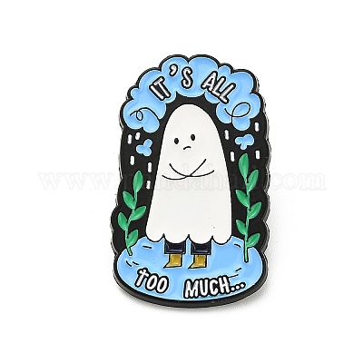 Эмалевые булавки призрака хэллоуина JEWB-I048-05EB-1