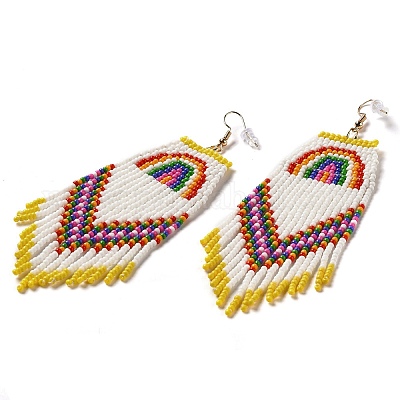 Серьги-люстры из латуни в стиле бохо EJEW-D105-01D-1