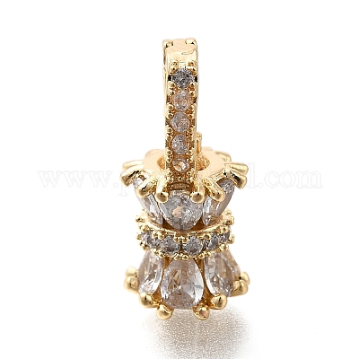 Поручни для пончиков из латуни с микропаве из кубического циркония KK-U061-17G-1