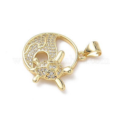 Латунные микро проложить кубического циркония подвески KK-S337-08G-D-1