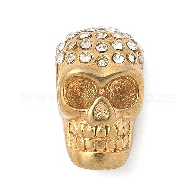 Бусины из нержавеющей стали 304 со стразами STAS-S183-03G-A-1