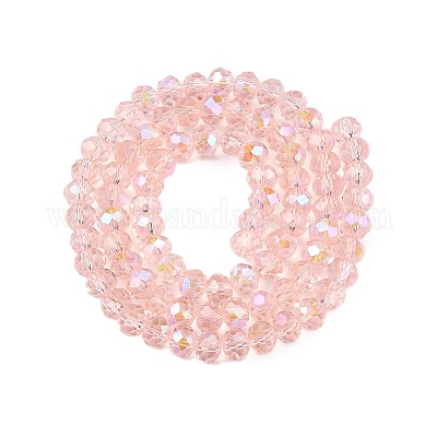 Стеклянные бусины с гальваническим покрытием  EGLA-A044-T6mm-L22-1