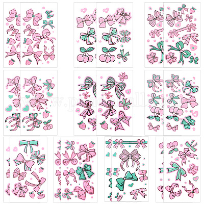 20 лист светящихся водонепроницаемых съемных временных татуировок-наклеек&nbsp;AJEW-SP0002-81A-1