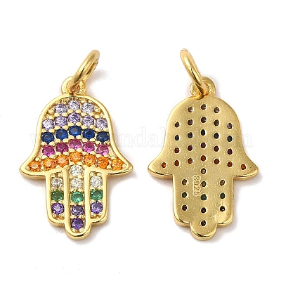 925 стерлингового серебра микро проложить кубического циркония подвески STER-I010-33G-1