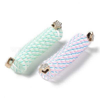 Звездчатая акриловая резинка для волос со стразами и пластиковой спиралью для женщин и девочек MRMJ-M004-05-1