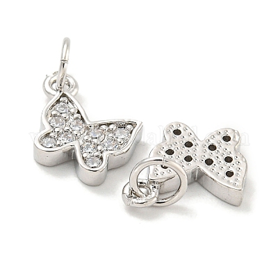 Покрытие стойки латунь микропаве прозрачные подвески из кубического циркония KK-B093-13B-P-1