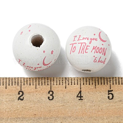 Набивные деревянные европейские бусины WOOD-G022-20G-1