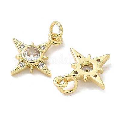 Латунные микро проложить кубического циркония подвески KK-Z120-27G-1