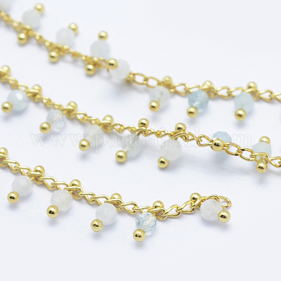 Натуральный аквамарин ручной работы из бисера CHC-P003-11Z-1