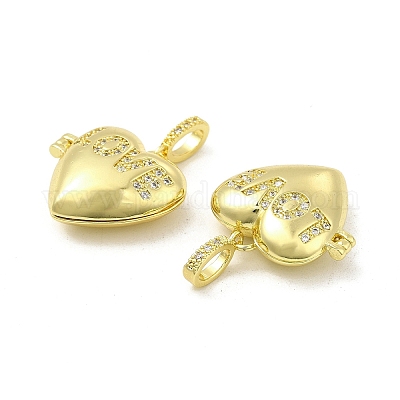 Латунные подвески с микропаве из прозрачного кубического циркония KK-H441-46LG-1