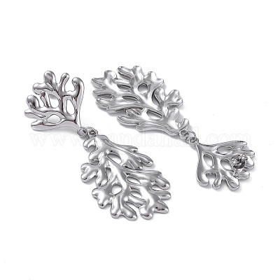 Серьги-гвоздики из нержавеющей стали 304 EJEW-M250-02C-P-1