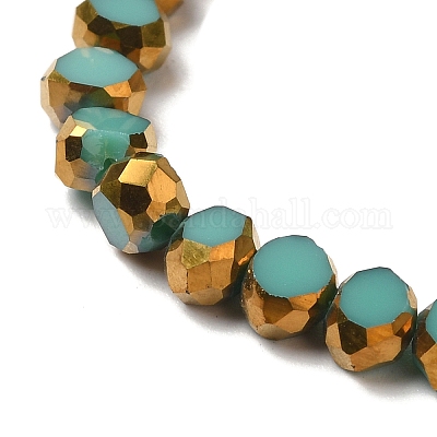 Стеклянные бусины с гальваническим покрытием  EGLA-P061-01A-09-1