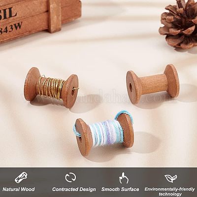 Катушка с нитками для шитья по дереву ODIS-WH0029-18-1