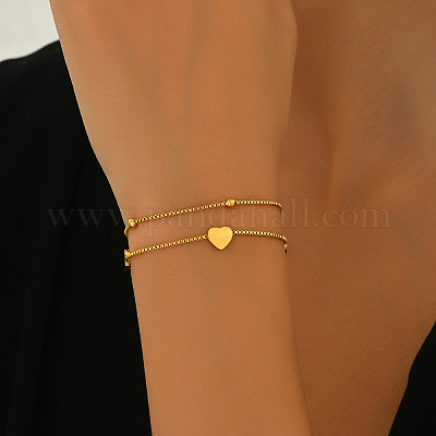 Элегантные двухслойные браслеты из нержавеющей стали 201 LH8977-1