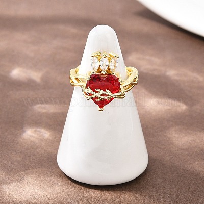 Манжеты из латуни с микро паве кубический цирконий для женщин RJEW-A088-06G-1