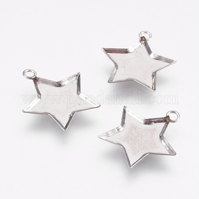 Подвеска-кабошон из нержавеющей стали 304 STAS-I097-055-17P-1