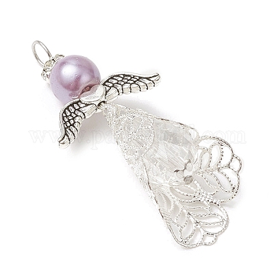 6 шт. 6-х цветные подвески из перламутрового стекла с круглыми бусинами PALLOY-JF03775-1