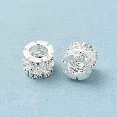 Покрытие стойки латунные европейские бусины KK-K273-16S-1