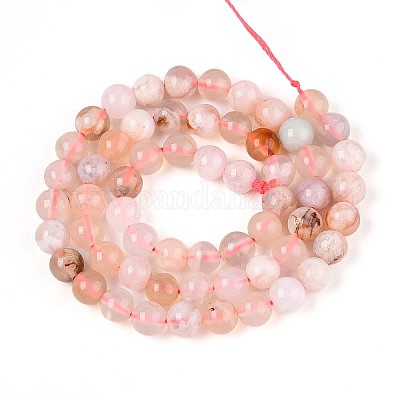 Натуральные вишневые агатовые бусины G-K310-C07-8mm-1