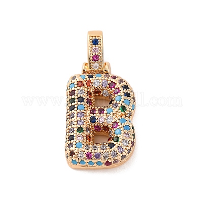 Латунные микро проложить кубического циркония подвески KK-C076-29B-G02-1