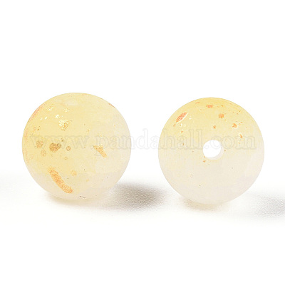 Стеклянные бусины с эффектом потрескивания DGLA-T004-6mm-01I-1