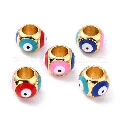 Настоящие 18k позолоченные латунные европейские бусины KK-A155-28G-1