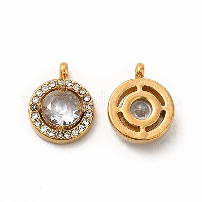 Подвески из нержавеющей стали 304 с кубическим цирконием STAS-A076-05G-1