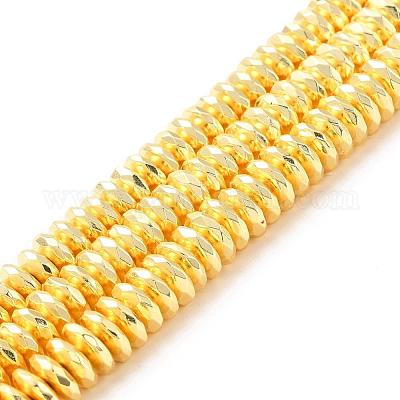 Гальванизировать немагнитных синтетический гематит бисер пряди G-L485-06C-G-1