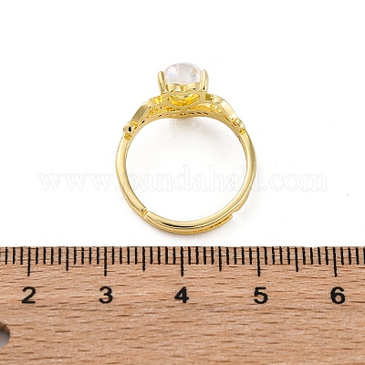 Кольца-манжеты из латуни с микропаве RJEW-G337-26G-1