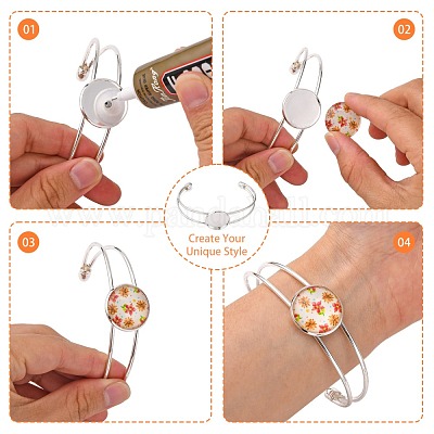 Латунь манжеты браслет материалы MAK-S001-SZ016S-20-1