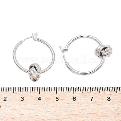 Латунные серьги-кольца для женщин EJEW-L297-01A-P-1