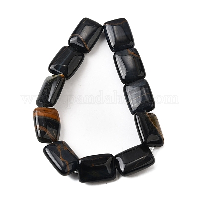 Нити бусин из натурального крашеного синего тигрового глаза G-S386-A07-1