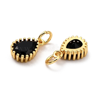 Латунные микро проложить кубического циркония подвески ZIRC-D120-01G-M-1