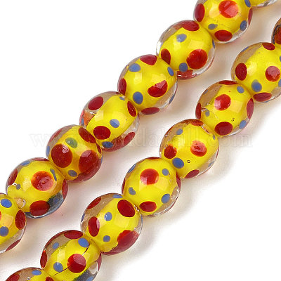 Нити ламвордских бусин ручной работы LAMP-P069-01A-06-1