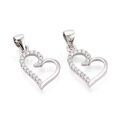 925 подвеска из стерлингового серебра с прозрачным микропаве и цирконием&nbsp;STER-T008-82P-1