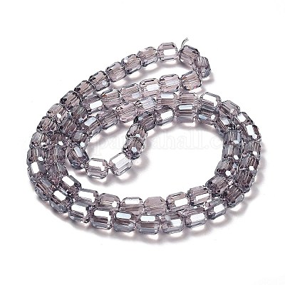 Стеклянные бусины с гальваническим покрытием  EGLA-D030-19N-1