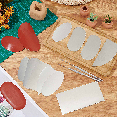 Изогнутый инструмент для резьбы по глине из нержавеющей стали DIY-FG0005-51-1