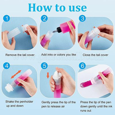 Набор пластиковых прозрачных маркеров для граффити AJEW-WH0312-06-1