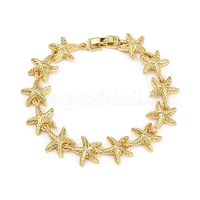 Латунь ссылка браслеты для женщин BJEW-H209-01G-1