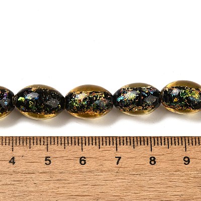 Нити стеклянных бусин из дихроичной фольги ручной работы DICH-U001-12C-1