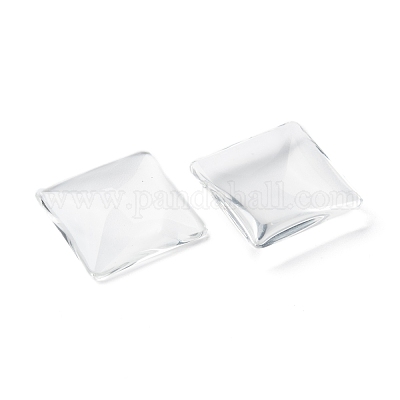 Полупрозрачные квадратных кабошоны GGLA-A001-25mm-1