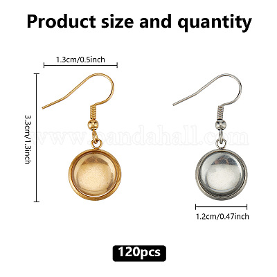 20 пара 4-х стильных висячих серег и серег с пустым стеклянным куполом EJEW-AB00028-1