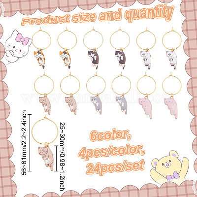 Латунные подвески для бокалов для вина AJEW-GO00019-1