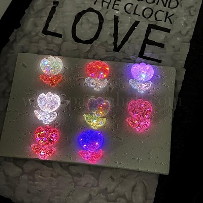 Светящиеся кабошоны из прозрачной смолы CRES-L045-07-1