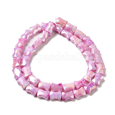 Стеклянные бусины с гальваническим покрытием  GLAA-D013-06E-1