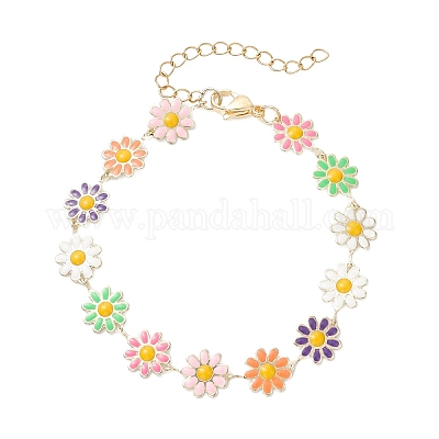 3 шт. браслеты-цепочки из латунной эмали для женщин BJEW-JB01439-1