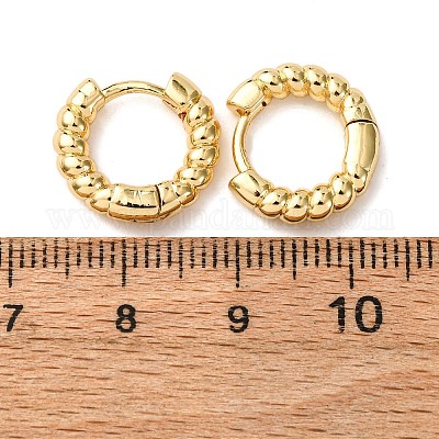 Латунные серьги обруча EJEW-K267-23G-1