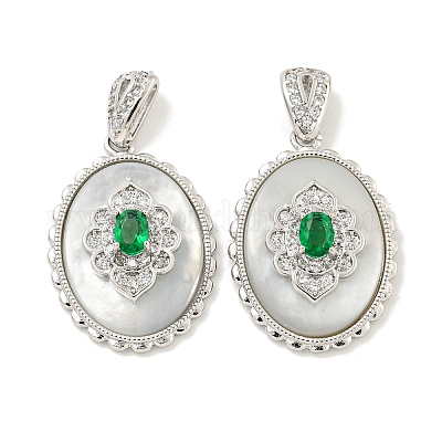 Латунные микропаве прозрачные подвески с фианитом KK-L211-007P-1